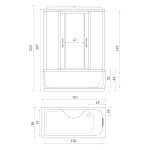 KERRA - Kabína s hydromasážou XL 150/85 5907548104120