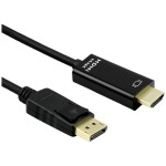 Roline DisplayPort prepojovací kábel Konektor DisplayPort, Zástrčka HDMI-A 1.00 m čierna 11.04.5995 tienený Kábel DisplayPort; 11045995