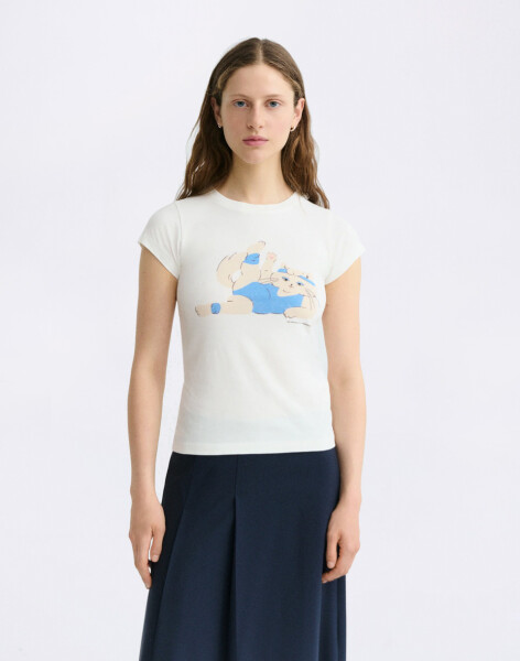 Thinking MU Meowrobics Mirna Tee WHITE M