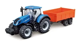 Bburago FARMLAND Traktor New Holland T7.315 HD s vyklápacím prívesom