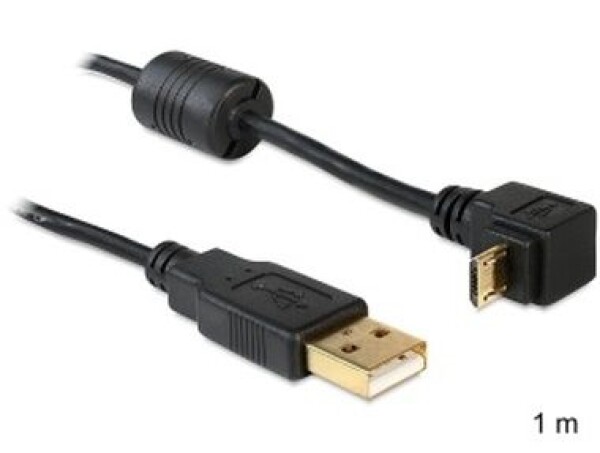 DeLock kábel USB 2.0 A samec - USB micro B samec pravouhlý 1 m (83148)