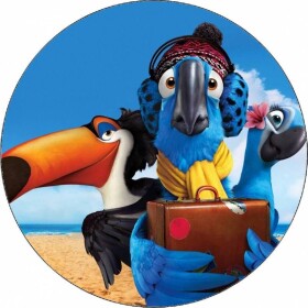 Jedlý papier Rio 2 – papagáj Rio a priatelia, 19,5 cm - Pictu Hap