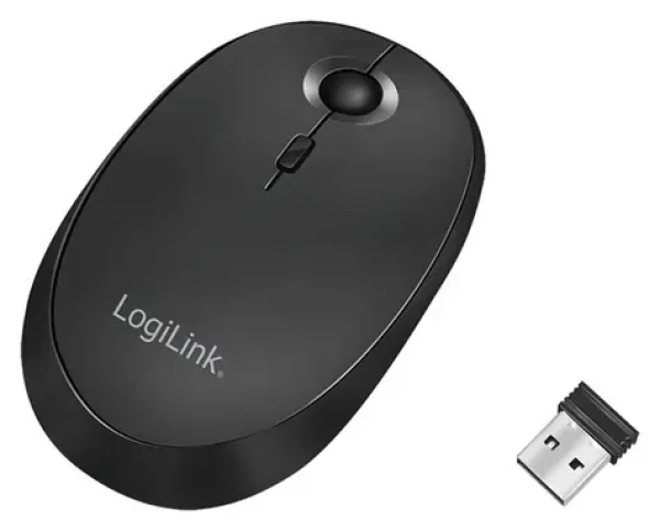 LogiLink Bezdrôtová myš čierna / Bezdrôtová myš / 1600 DPI / 3 tlačidlá / Bluetooth 4.0 / 2.4 GHz (ID0204)