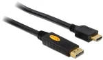 DeLock Kábel DisplayPort 1.1 (M) - HDMI-A (M) 5m čierna / pasívna / 1920×1200 / 60 Hz (82441)