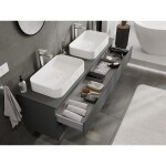 MEXEN/S - Orio kúpeľňová skrinka pod umývadlo 160, 2 zásuvky, grafit mat 91A10-16047-2-BFF66
