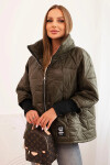 Dámska prešívaná bunda 5705 khaki - Kesi UNI