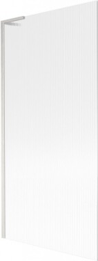 MEXEN/S - Next L vaňová zástena FIX 90 x 150, prúžky, nikel kartáčovaná 895-090-000-03-09-97