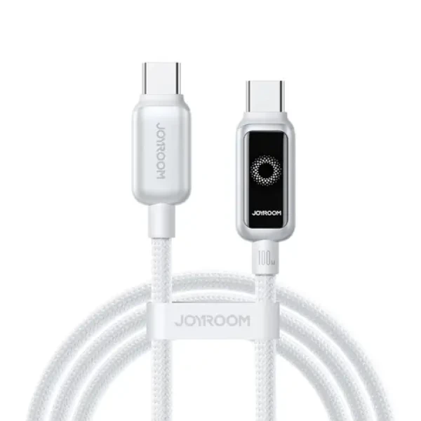 Joyroom S-A55 StarFlight Nabíjací kábel USB-C(M) - USB-C(M) 100W 1.2m biela (6956116767877)