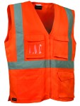 Reflexná pracovná vesta COFRA SEKI oranžová veľkosť 4XL (CASEKI_01_4XL-B)
