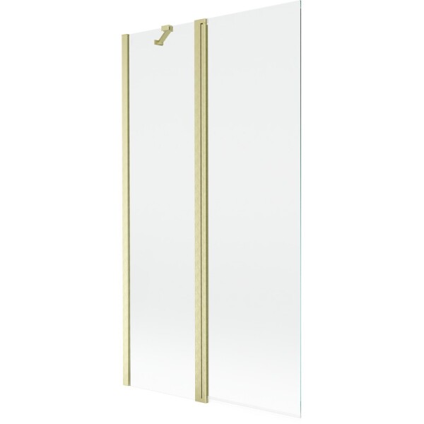 MEXEN - MIST vaňová zástena 100x150 cm 6mm f+s, zlatá kartáčovaná, číra 8A9-100-011-55-00