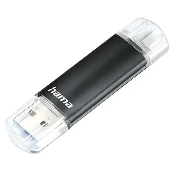 HAMA Laeta Twin 256 GB čierna / Flash disk / USB-A 3.0 / micro USB / 40 MB/s