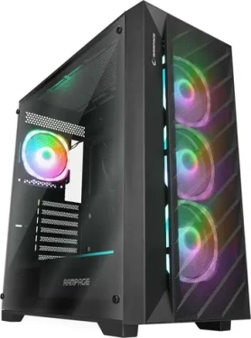 Rampage Prime Mesh ARGB čierna / Skriňa / Mesh panel / ARGB podsvietenie (PRIME)