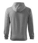 Trendy mikina na zips pánska tmavosivá zvýrazňuje M