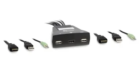 Inter-Tech LS-21HA černá / KVM přepínač / 2 porty / HDMI / USB / 2K Ultra HD (88887340)