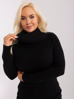 Černý dámský svetr plus size viskózou