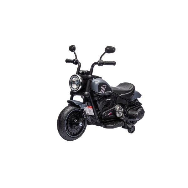 Mamido Detská elektrická motorka Chopper Faster sivá
