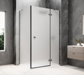 POLYSAN - GLOBE GUN METAL obdĺžniková sprchová zástena 800x900, matné sklo, pravé GB1080-3315MRGM