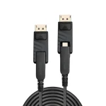 Lindy Fibre Optic Hybrid Mini DisplayPort 1.4 čierna / DisplayPort kábel / 30 m / 8K 60Hz / 32,4 Gbit / s (38482)