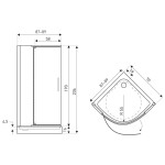 KERRA - Sprchovací kút s vaničkou Splash 90 (čierny) 5907548123527