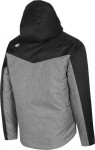 Pánska zimná bunda KUMN301 sivo-čierna - 4F S šedá/černá