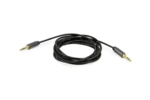Equip Jack 3,5mm 2,5m čierna / Audio kábel / Jack 3,5mm - Jack 3,5mm / Pozlátené konektory (147083)