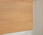 CERANO - Kúpeľňová skrinka Velora - dub medový, úchytka čierna + doska pod umývadlo Navira Slim - 18 mm + konzola čierna - 140x54,8x46,5 CER-668084