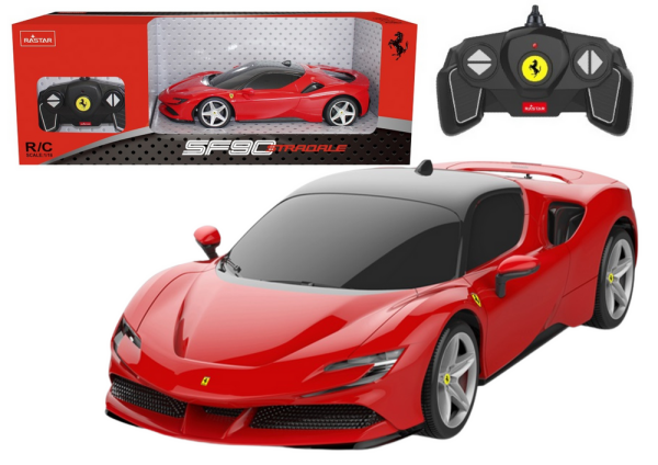 RASTAR Auto na diaľkové ovládanie R/C Ferrari SF90 Stradale 1:18 Rastar červené