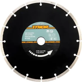 STHOR Kotúč diamantový rezný segmentový 230x22,2 mm / Suché rezanie / Max. 6600 ot./min (TO-08783)