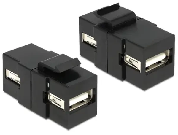 DeLock Adaptér USB 2.0 A (F) - USB 2.0 A (F) čierna (86367)