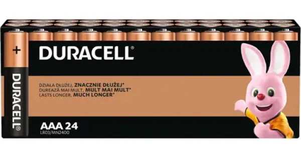 Basic Batéria AAA (LR03) 24 ks / Batéria / Alkalická (Duracell Basic AAA/LR3 BL24)