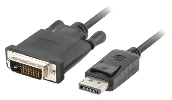 Lanberg DisplayPort-DVI kábel čierna / Kábel / DisplayPort(M) - DVI-D(M) 24+1 / 1,8 m / Full HD (CA-DPDV-10CU-0018-BK)