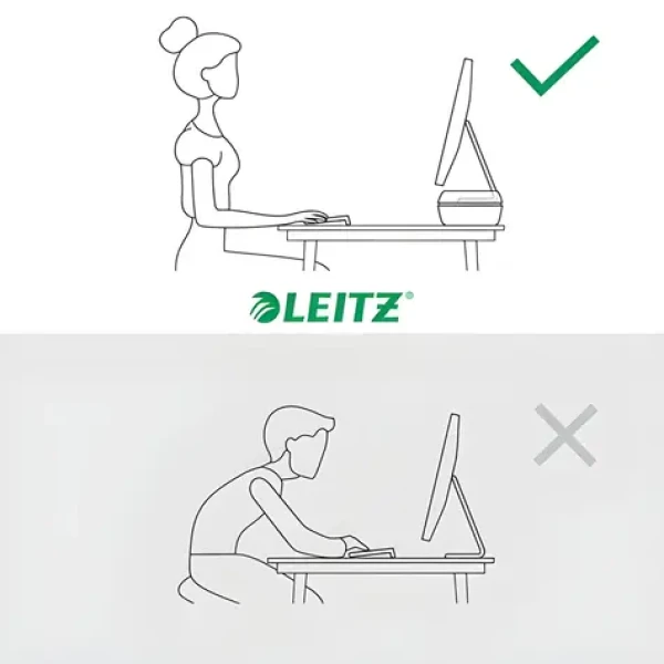 Leitz Ergo tmavo šedá / Stojan pod monitor / Výškovo nastaviteľný / do 27" (65040089)