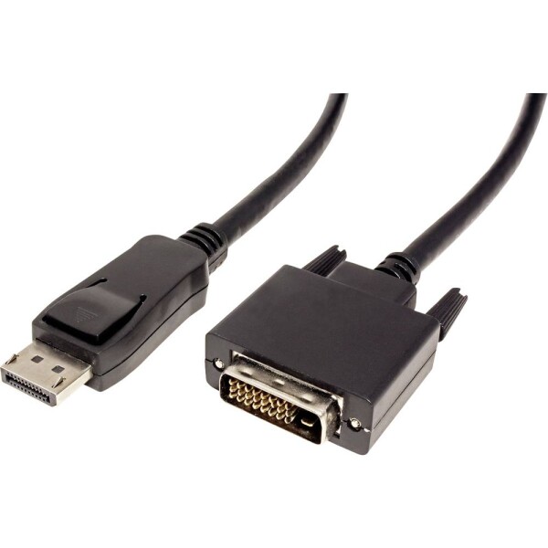 Value DisplayPort prepojovací kábel Konektor DisplayPort, DVI-D 24+1pol. Zástrčka 1.00 m čierna 11.99.5613 tienený Kábel DisplayPort; 11.99.5613