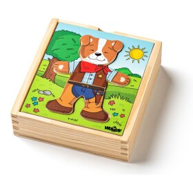 Woody Puzzle šatníková skriňa #39;#39;Psík#39;#39;, 18 dielov