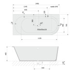 POLYSAN - SUSSI L rohová stojaca vaňa liaty mramor 150x70x49,5cm, biela 93231L