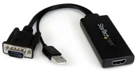 StarTech adaptér VGA na HDMI čierna / 1080p / audio (VGA2HDU)