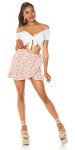 Sexy Highwaist Skorts with flower print navy S/M