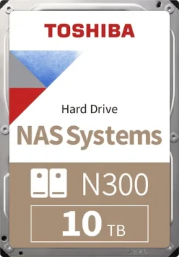 Toshiba N300 NAS 10TB / 3.5" / 7 200 rpm / 512MB cache / SATA III / CMR (HDWG71AEZSTA)