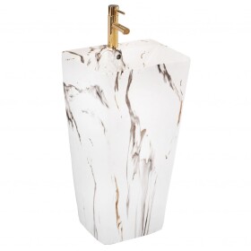 REA - Voľne stojace umývadlo Aris Marble 44x37,5 REA-U6906