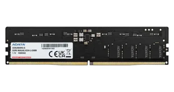 ADATA 8 GB (1x8 GB) DDR5 5600 MHz / Operačná pamäť / CL46 / DIMM / 1,1 V (AD5U56008G-S)