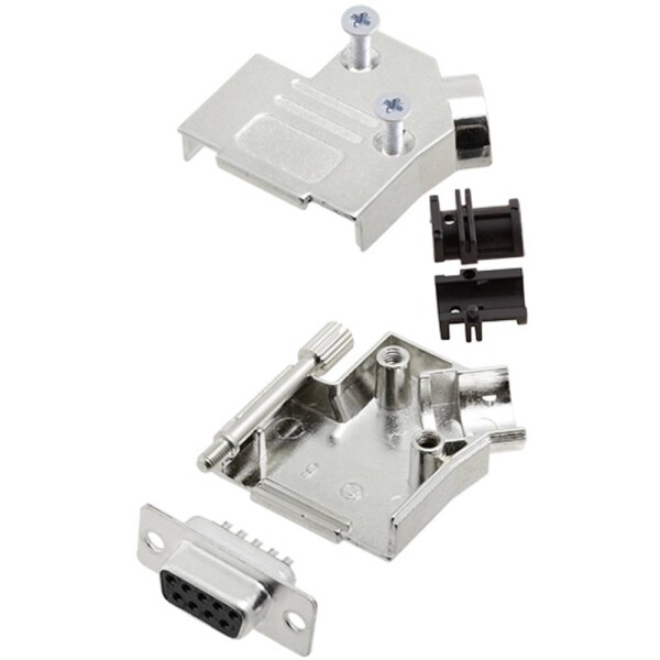 TRU COMPONENTS TCD45ZK09DBSK 7709100 sada D-SUB zásuvková lišta 45 ° Pólov: 9 spájkovaný 1 ks; 7709100