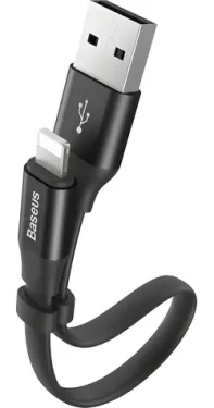 Baseus USB-A - Lightning čierna / Kábel / 0,23 m (6953156259492)