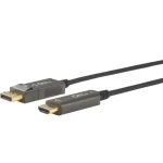 MicroConnect Premium Optic DisplayPort 1.4 - HDMI Kábel MM / 10m / 6mm / 4K @ 60MHz / čierna (DP-HDMI-1000V1.4OP)