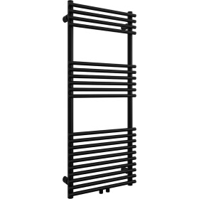 CERANO - Kúpeľňový radiátor Luigi - stredové pripojenie 50mm/bočné - 545W - čierna matná - 1200x500 mm CER-429694