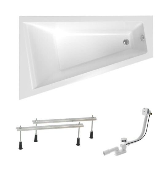 Asymetrická vaňa Laguna Idea Plus 160x100 cm akrylát ľavá SIKOID1600LAPN SIKOID1600LAPN