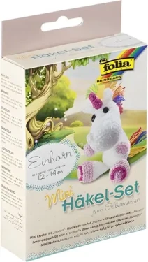 FOLIA 23910 Sada na háčkovanie Jednorožec mini