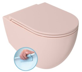 ISVEA - INFINITY závesná WC misa, Rimless, 36,5x53cm, ružová Salmon 10NF02005-2S