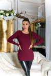 Trendy KouCla High Low ribbed jumper Einheitsgroesse