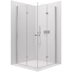CERANO - Sprchovací kút Volpe Duo Ľ/P - 6 mm - chróm, transparentné sklo - 70x70x190 - zalamovacie CER-427357