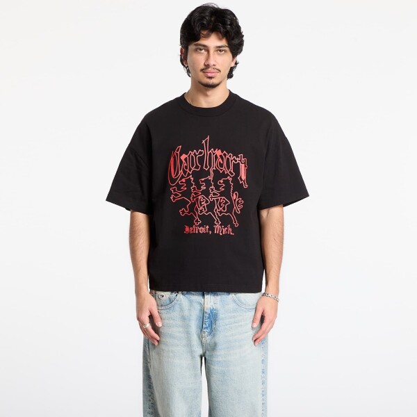 Tričko Carhartt WIP S/S Hackwork T-Shirt UNISEX Black Heavy Stone Wash M